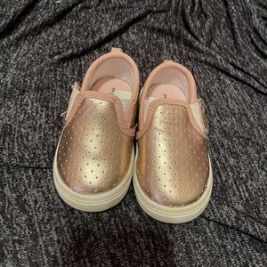 Rose Gold slip on sneakers
